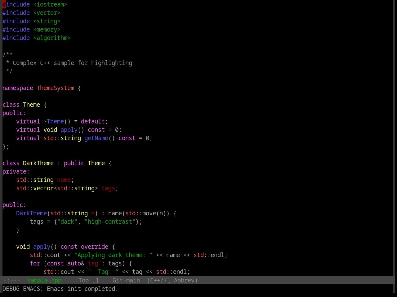 Base16 Linux Vt Theme in c++-mode