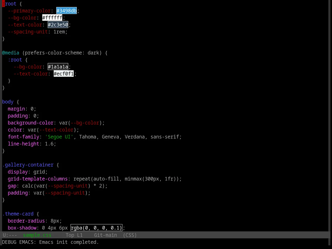 Base16 Linux Vt Theme in css-mode
