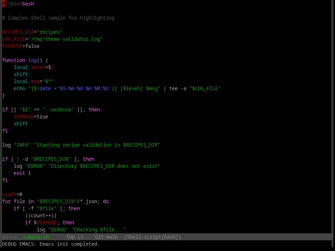 Base16 Linux Vt Theme in sh-mode