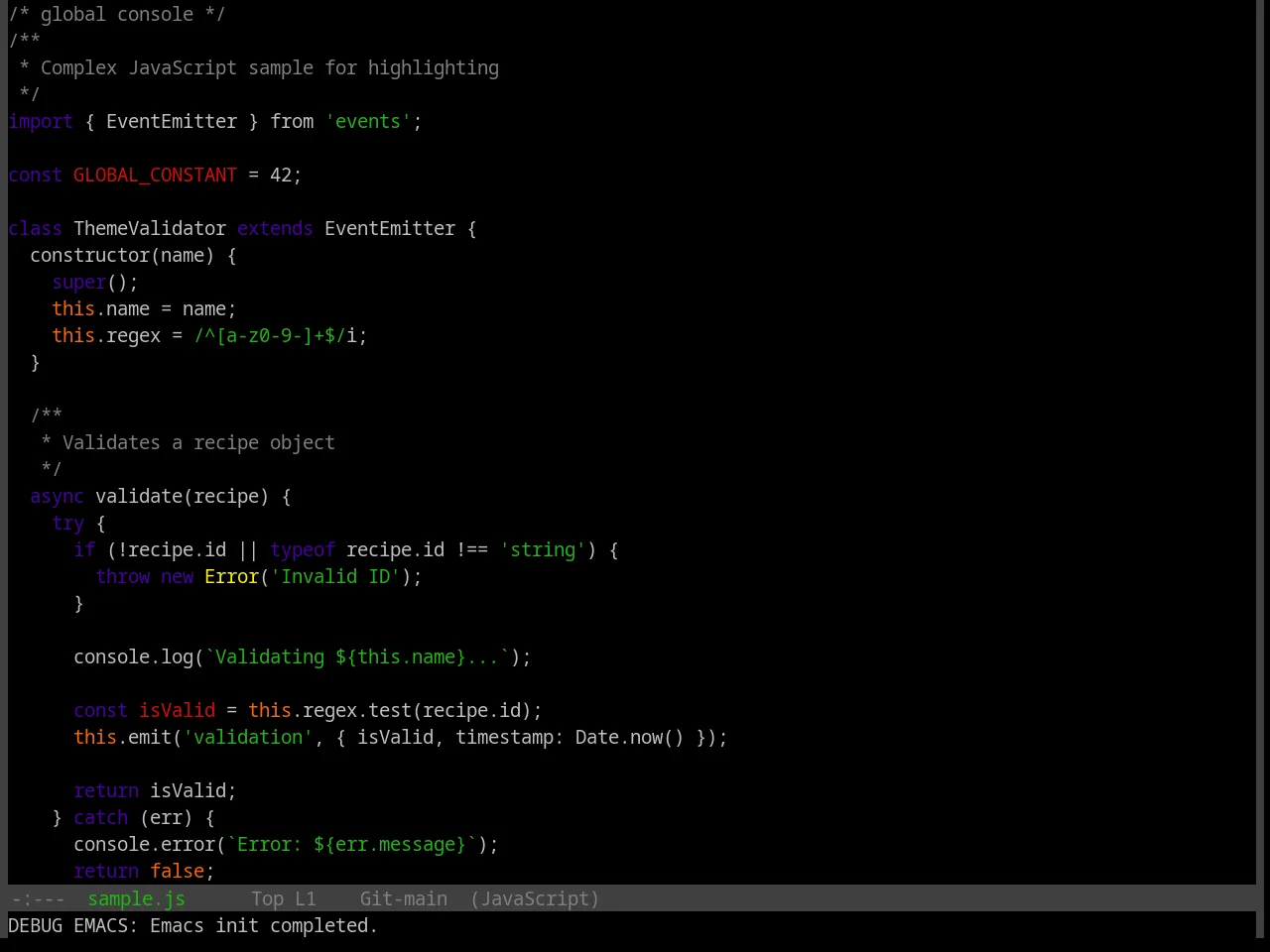 Base16 Macintosh Theme in javascript-mode