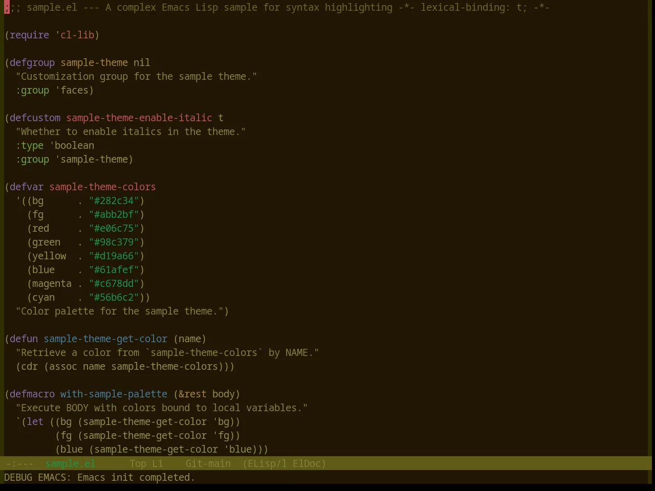 Base16 Marrakesh Theme in emacs-lisp-mode