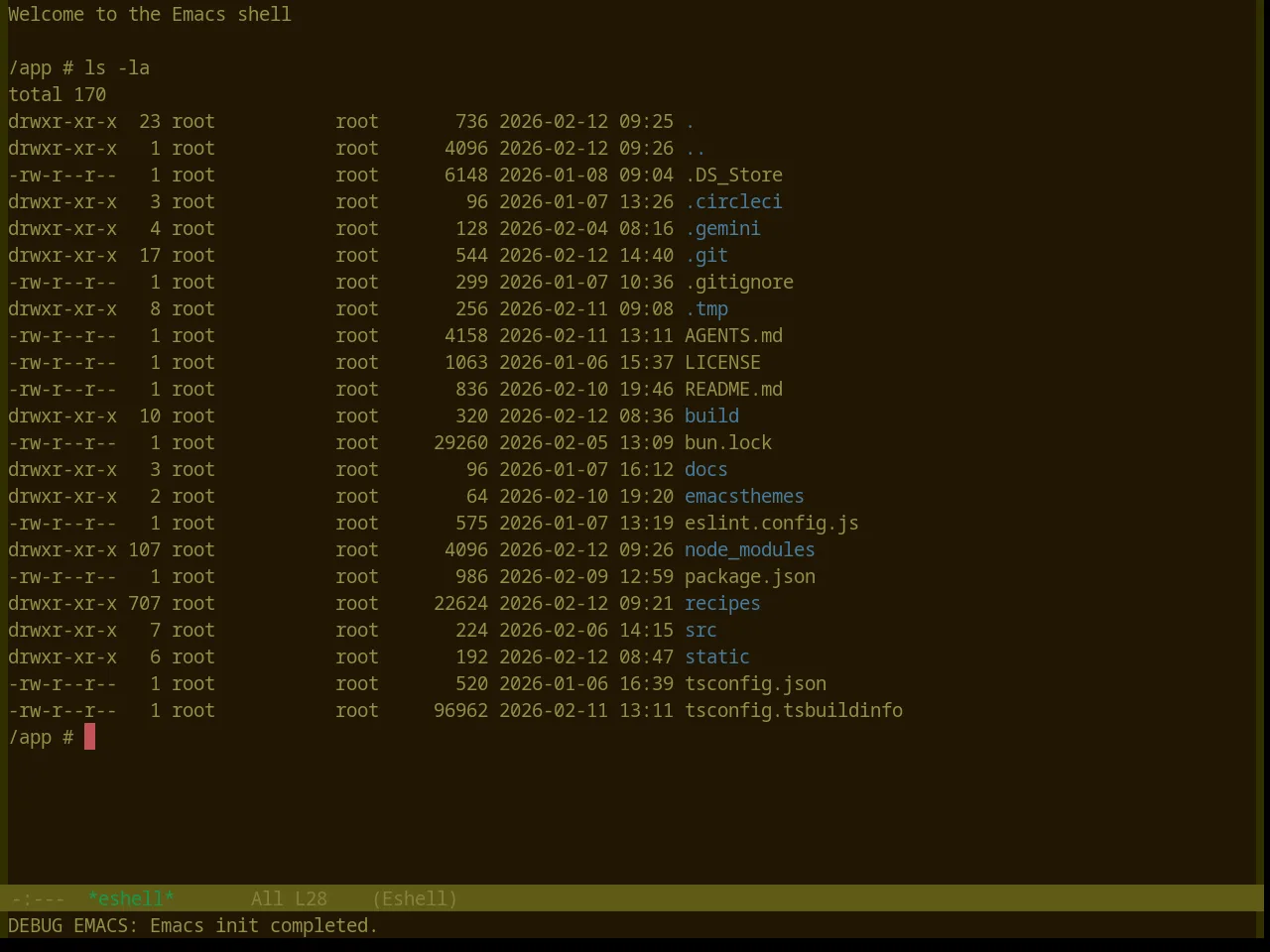 Base16 Marrakesh Theme in eshell