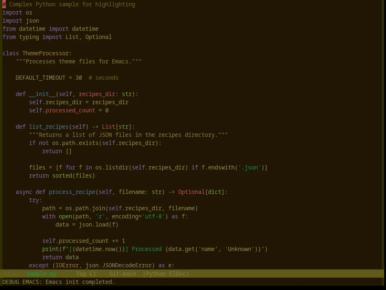 Base16 Marrakesh Theme in python-mode