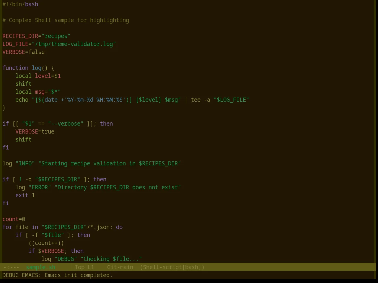 Base16 Marrakesh Theme in sh-mode