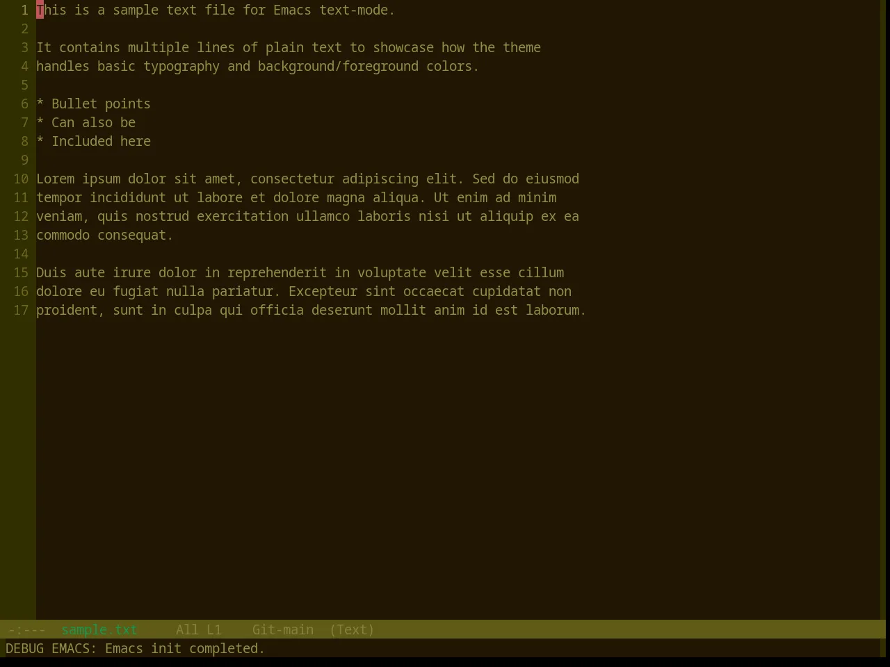 Base16 Marrakesh Theme in text-mode