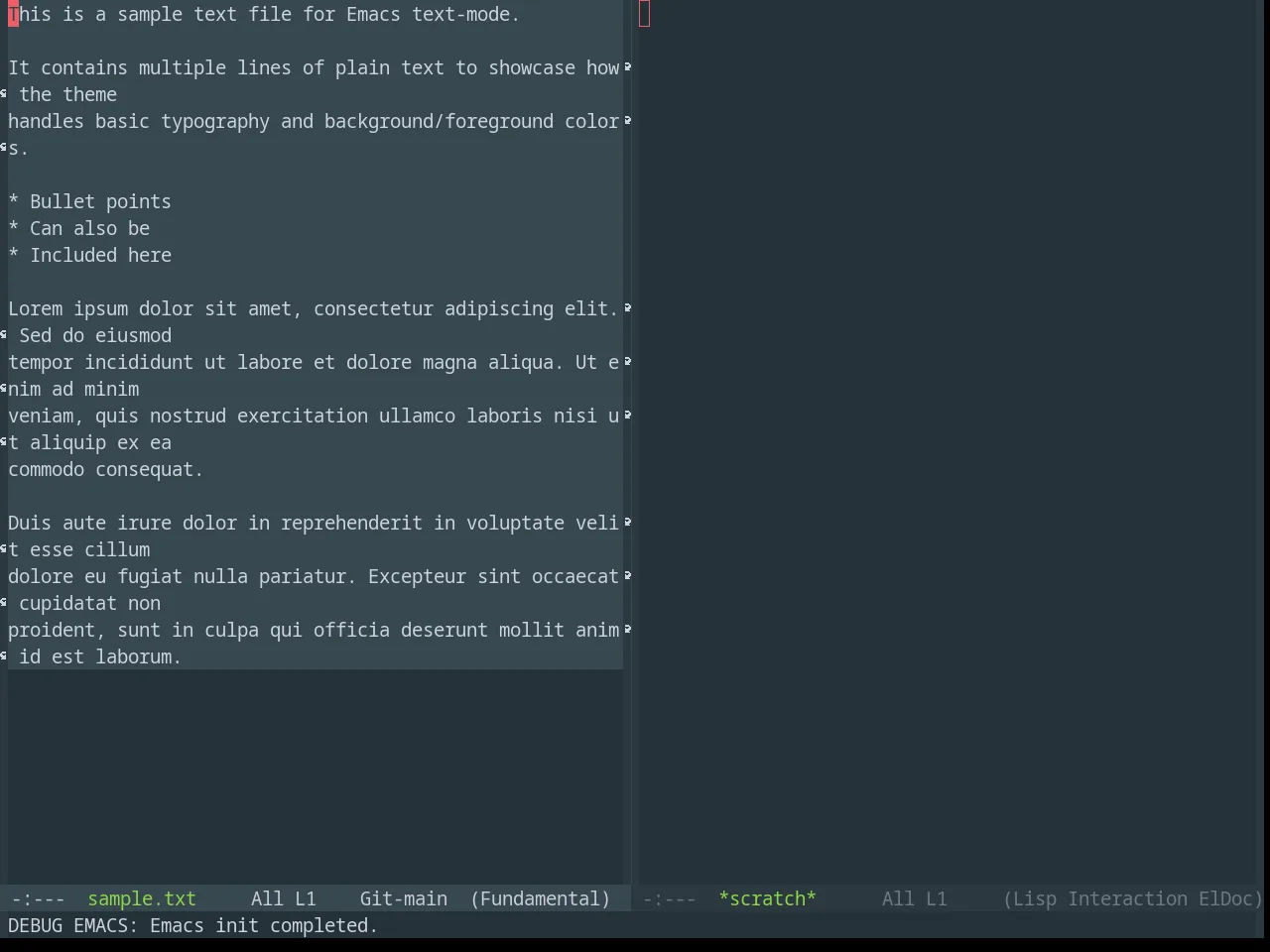 Base16 Materia Theme in fundamental-mode