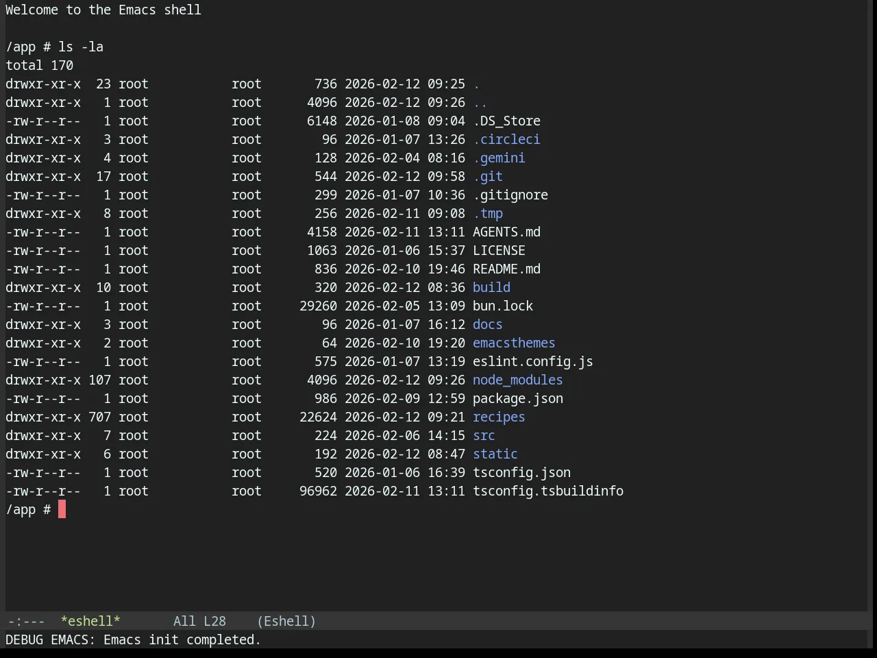 Base16 Material Darker Theme in eshell