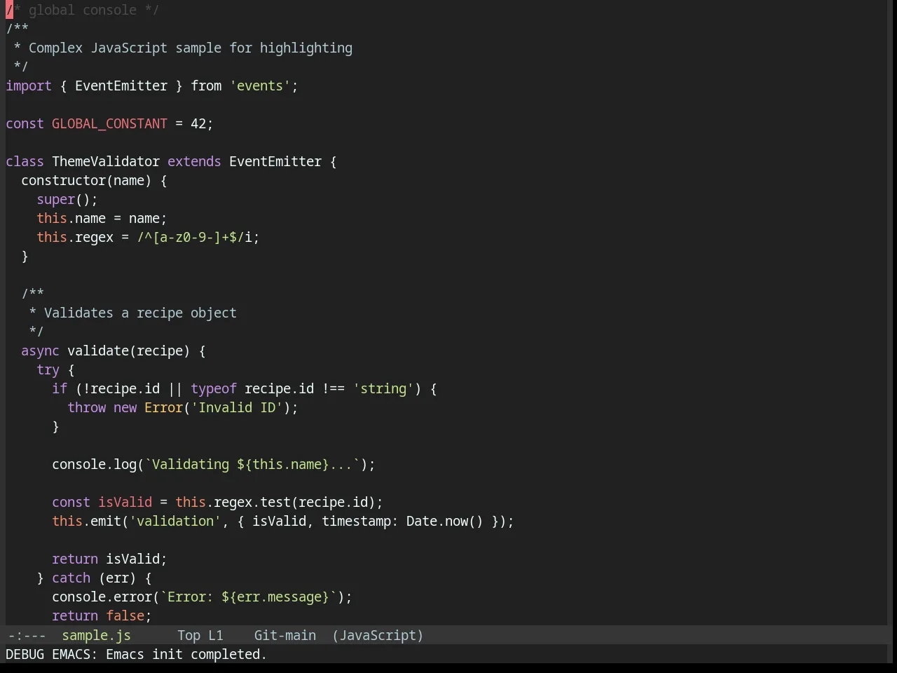 Base16 Material Darker Theme in javascript-mode
