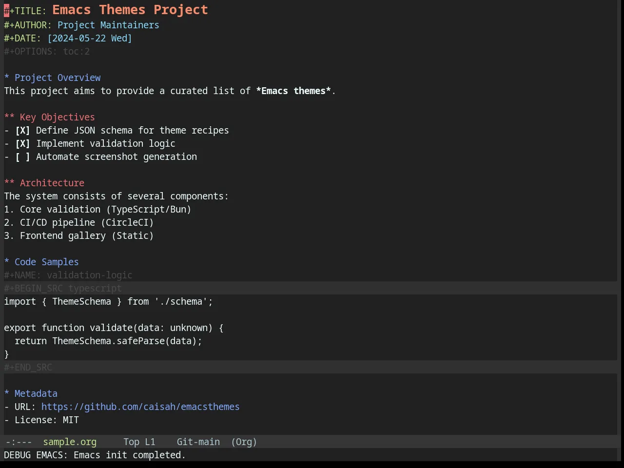 Base16 Material Darker Theme in org-mode