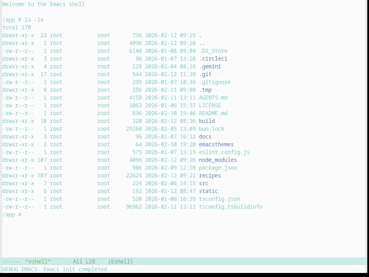 Base16 Material Lighter Theme in eshell