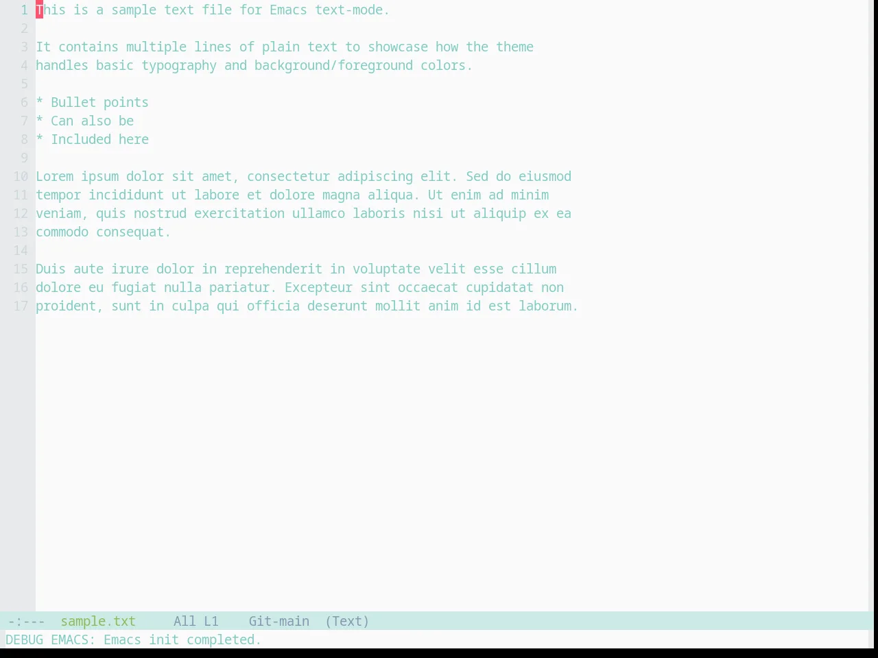 Base16 Material Lighter Theme in text-mode