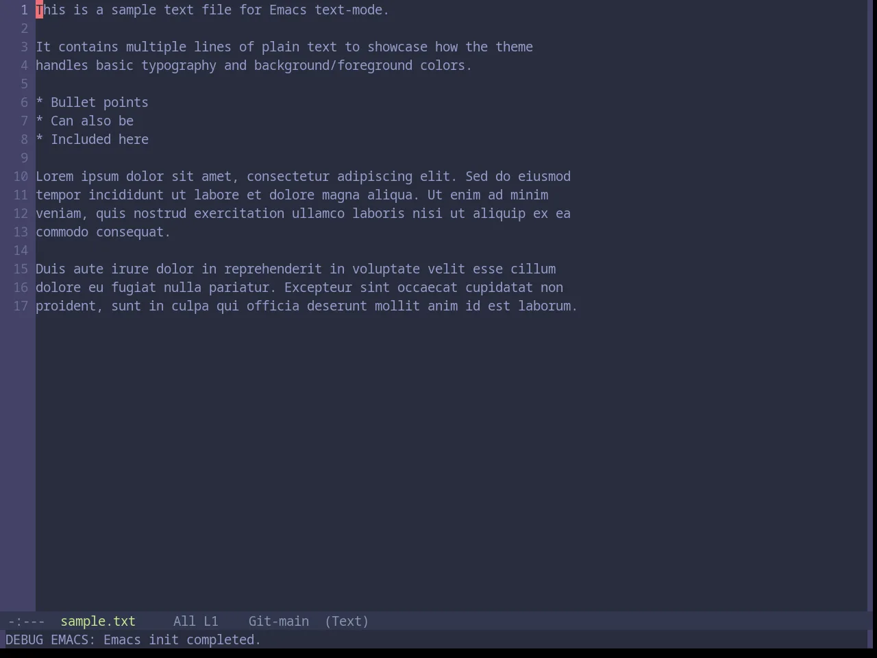 Base16 Material Palenight Theme in text-mode