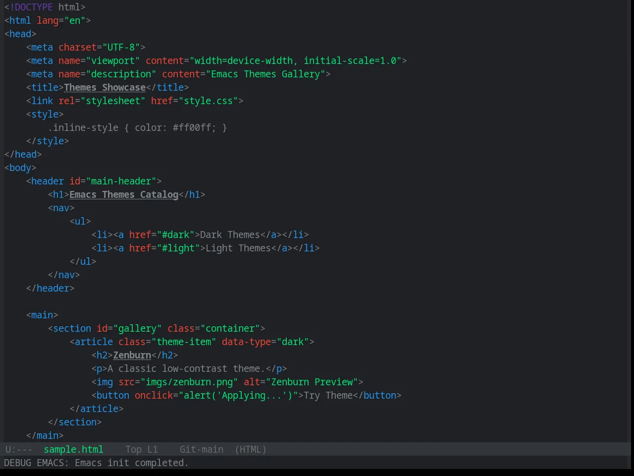 Base16 Material Vivid Theme in html-mode
