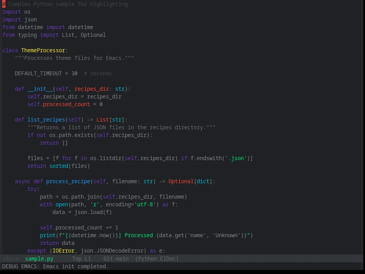 Base16 Material Vivid Theme in python-mode