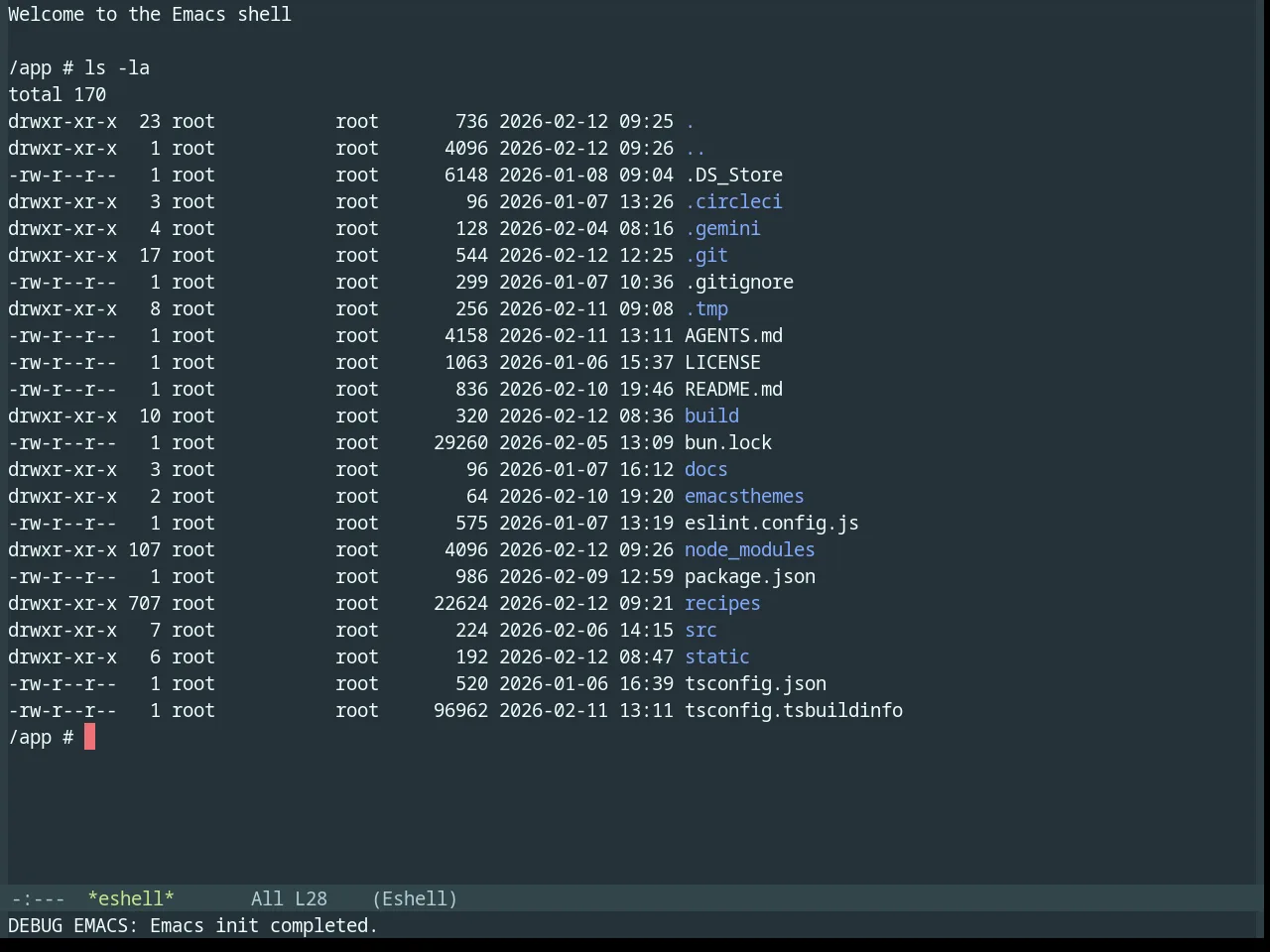Base16 Material Theme in eshell