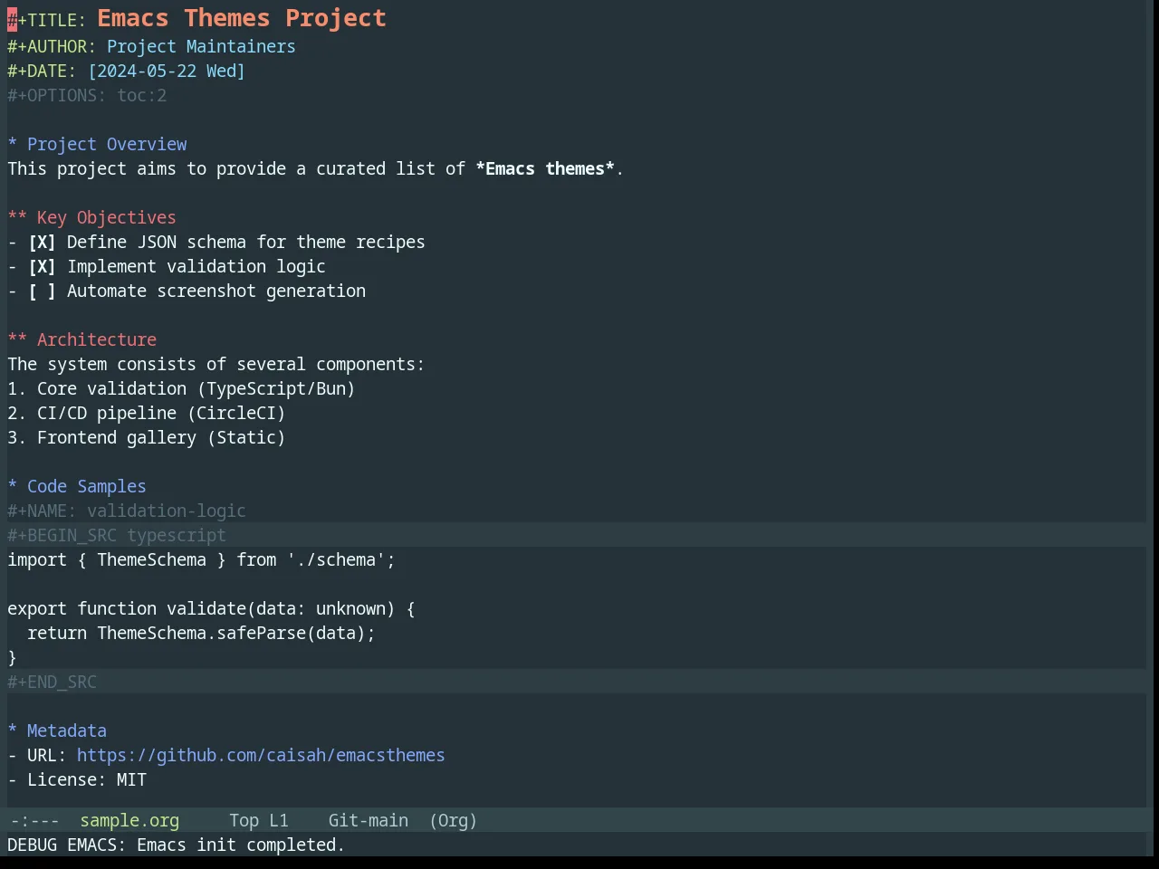 Base16 Material Theme in org-mode