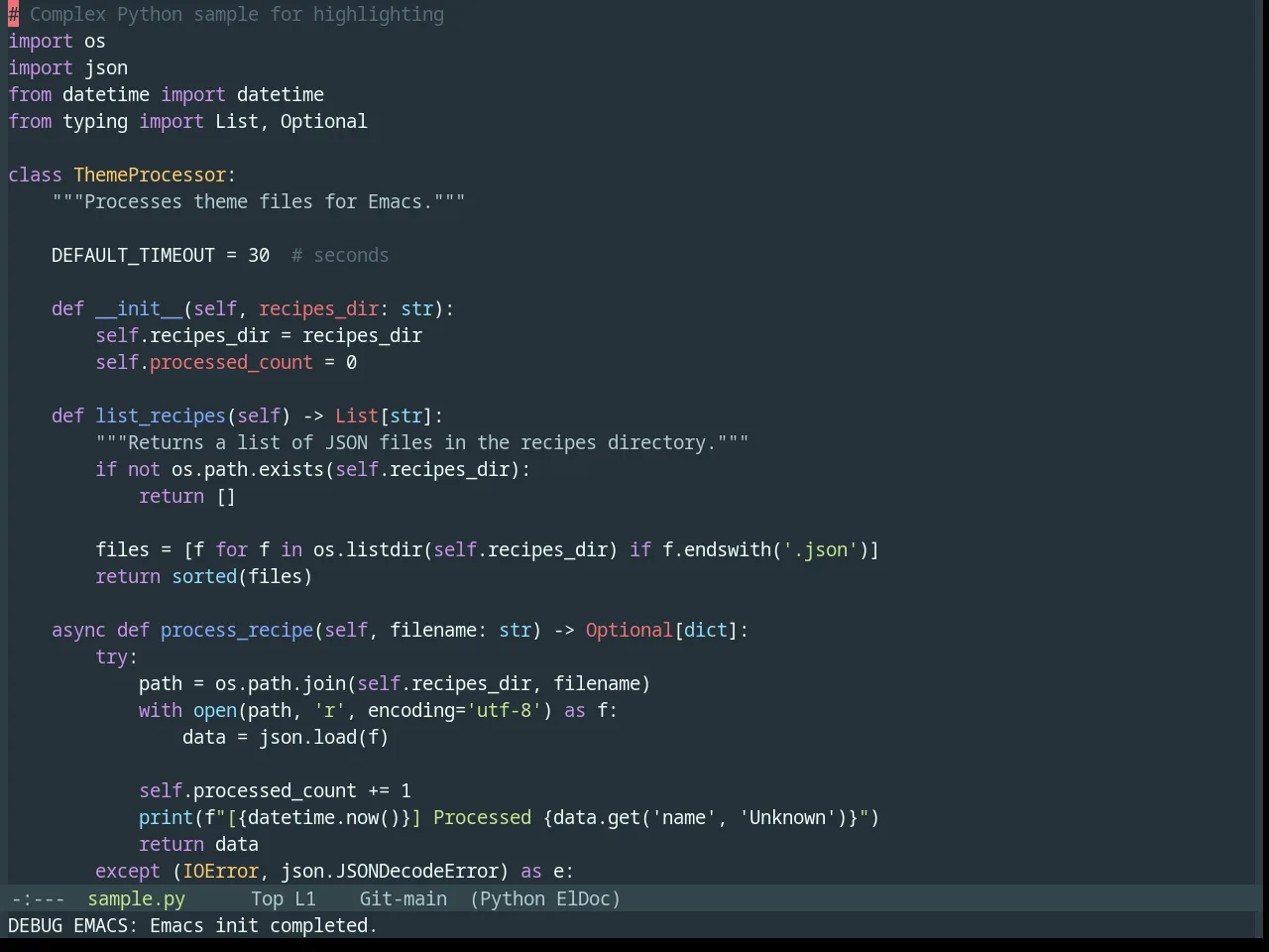 Base16 Material Theme in python-mode