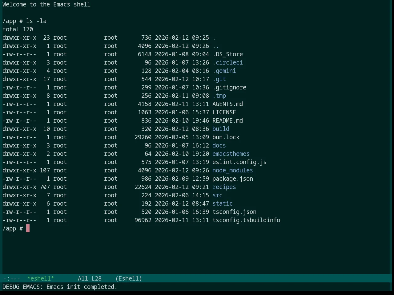 Base16 Measured Dark Theme in eshell