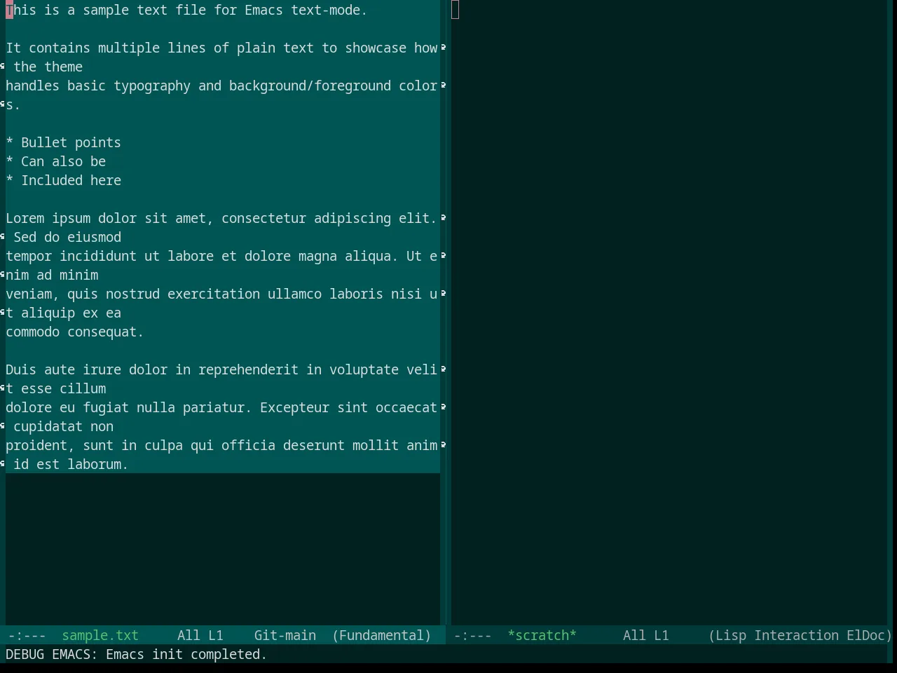Base16 Measured Dark Theme in fundamental-mode