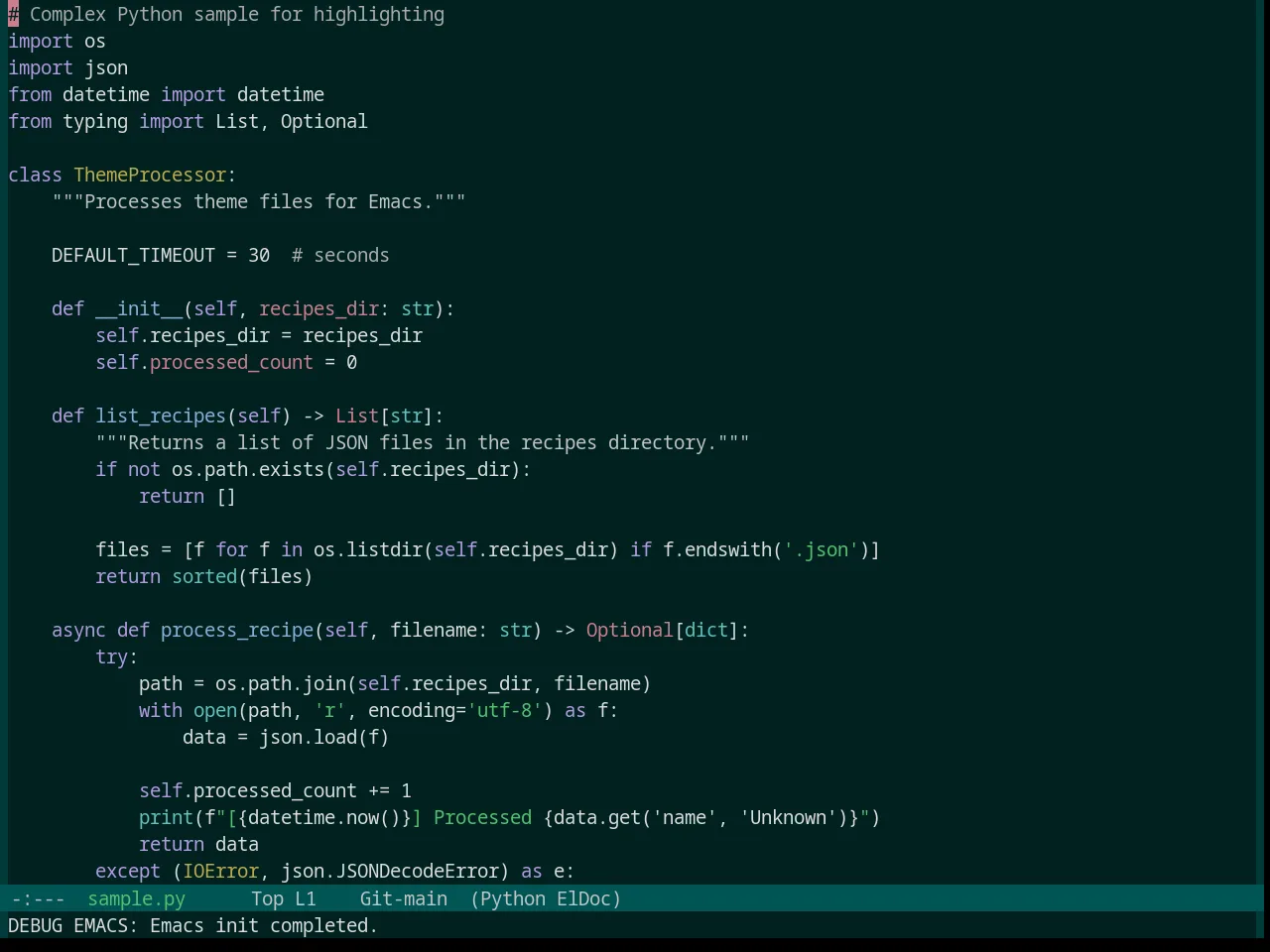 Base16 Measured Dark Theme in python-mode