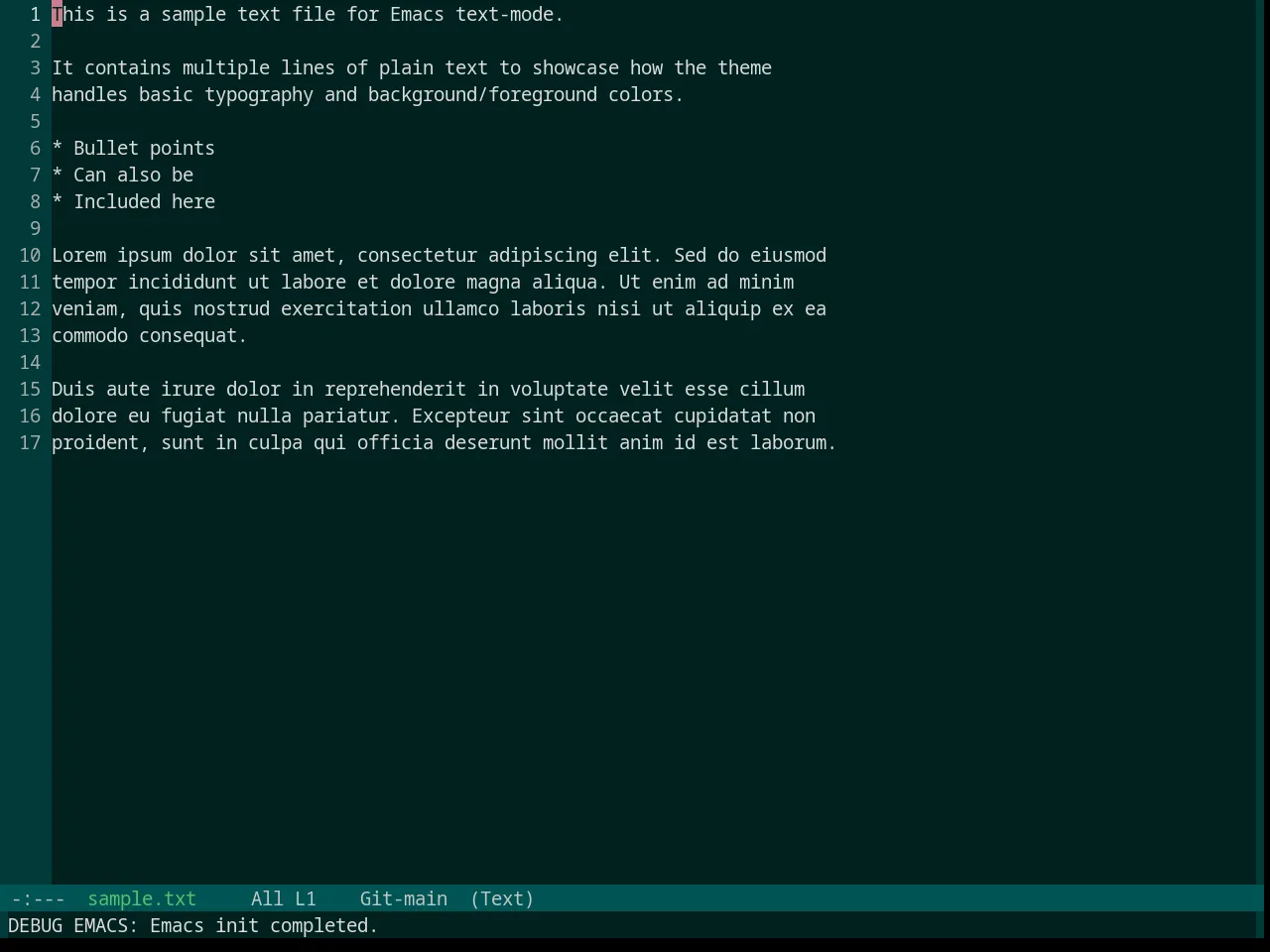 Base16 Measured Dark Theme in text-mode