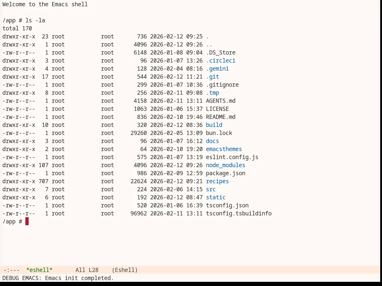 Base16 Measured Light Theme in eshell