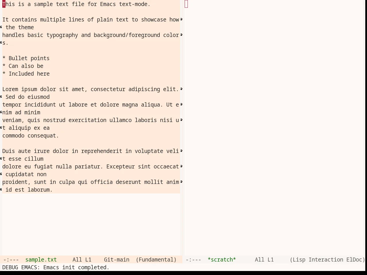 Base16 Measured Light Theme in fundamental-mode