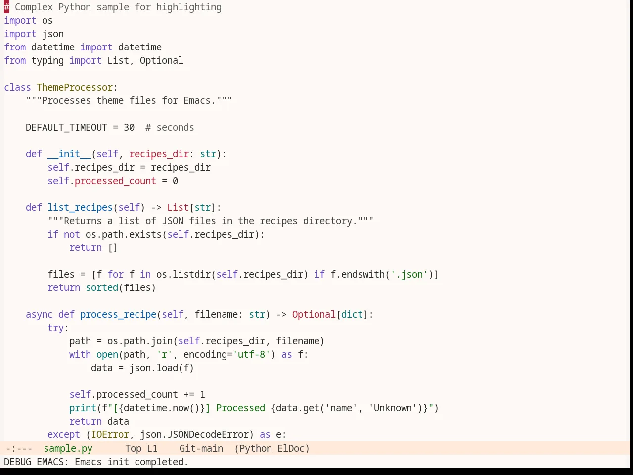 Base16 Measured Light Theme in python-mode