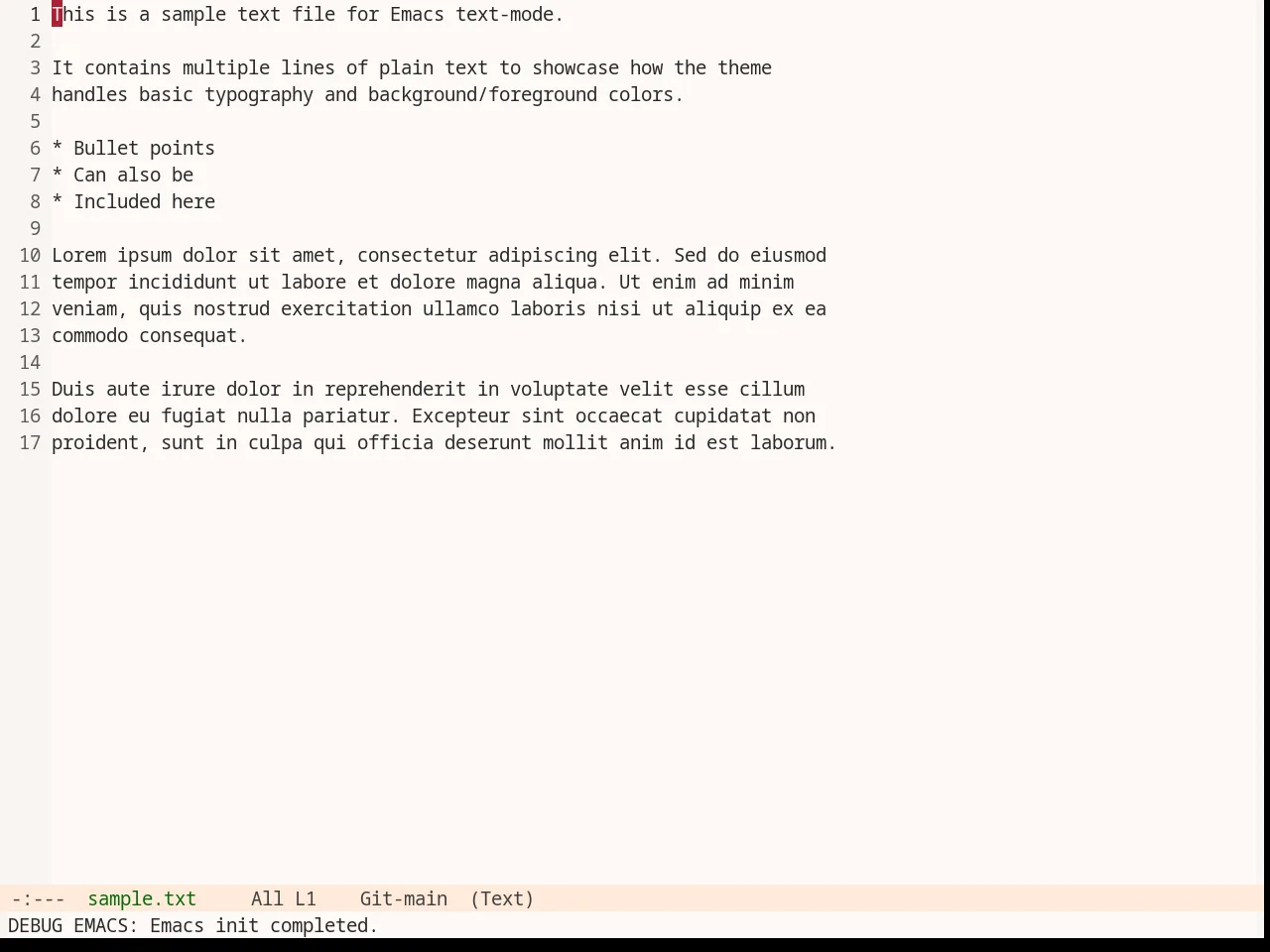 Base16 Measured Light Theme in text-mode