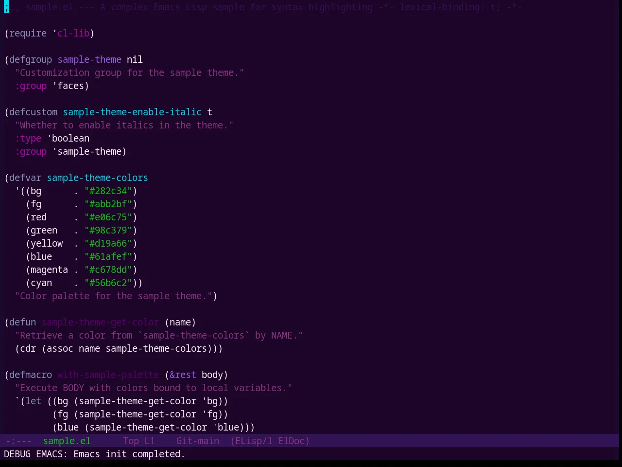 Base16 Mellow Purple Theme in emacs-lisp-mode