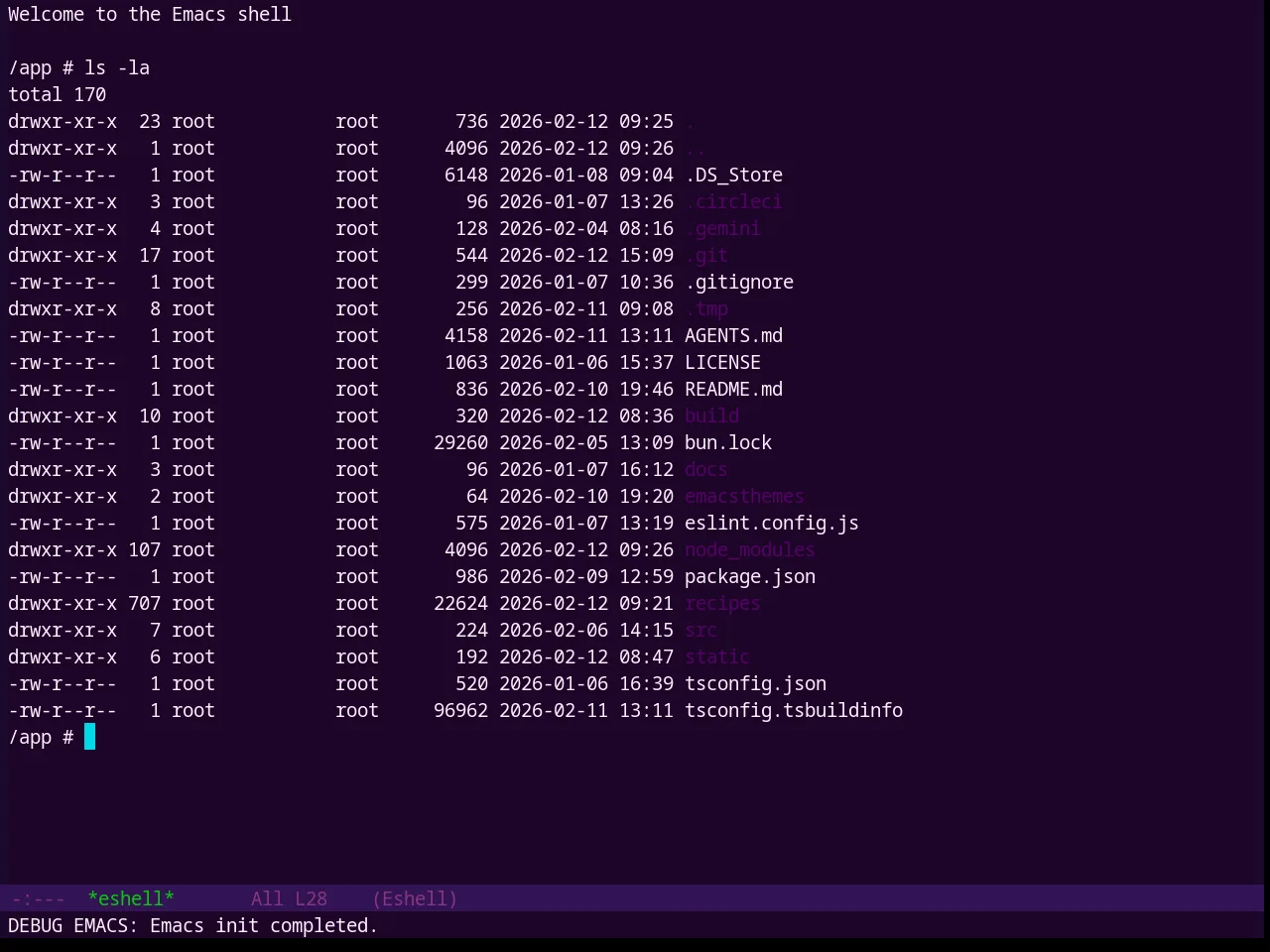 Base16 Mellow Purple Theme in eshell