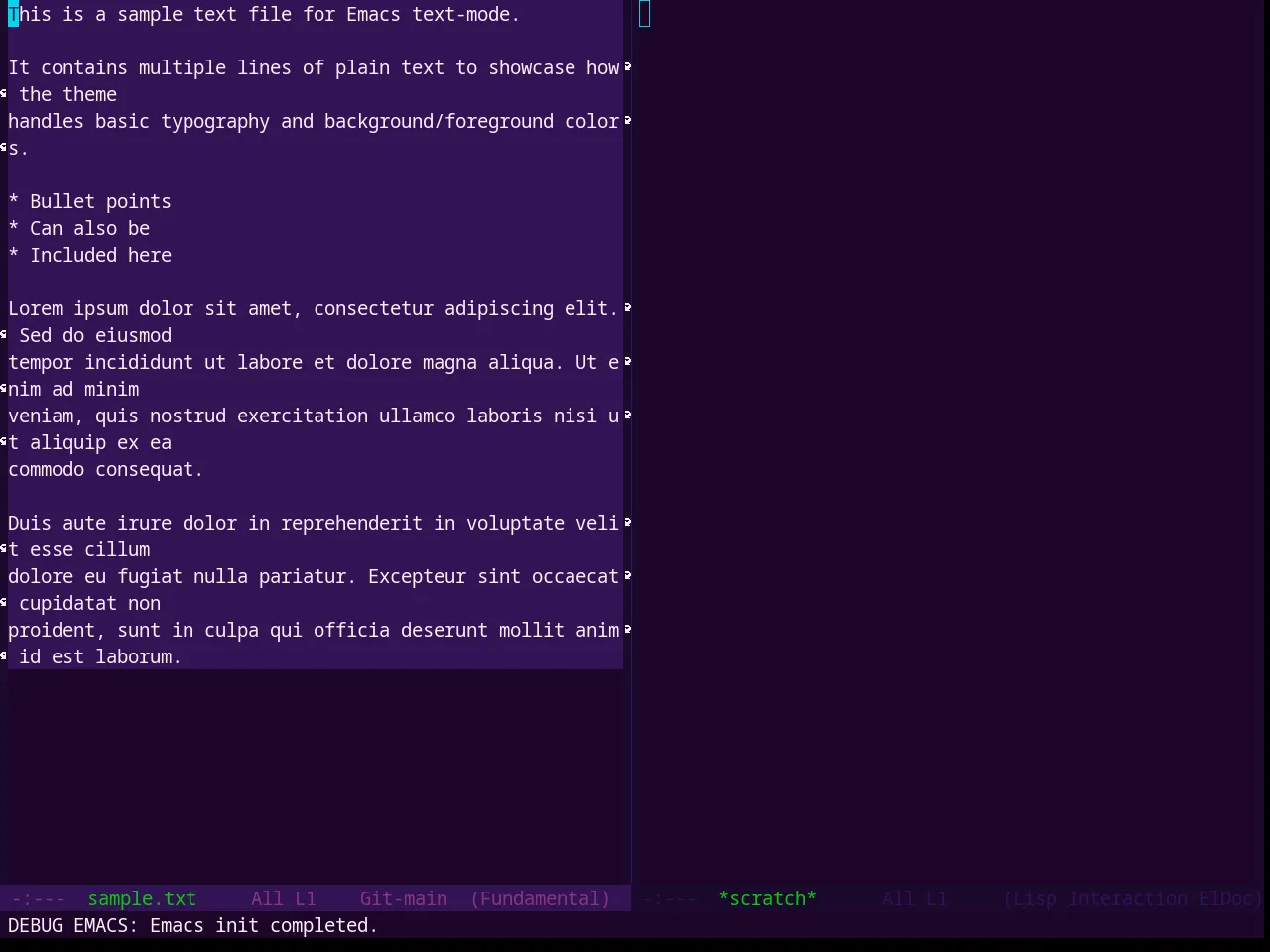 Base16 Mellow Purple Theme in fundamental-mode