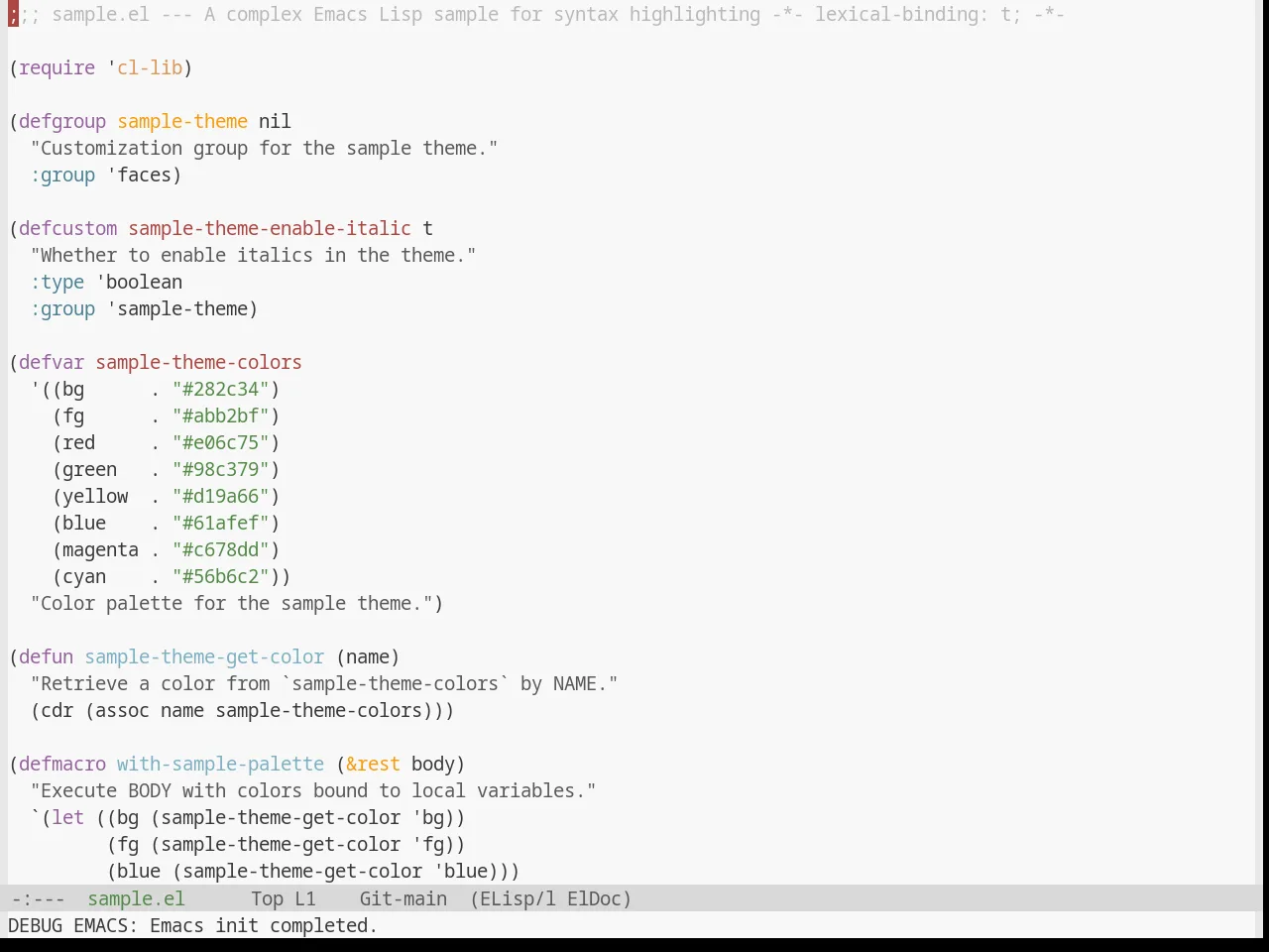 Base16 Mexico Light Theme in emacs-lisp-mode