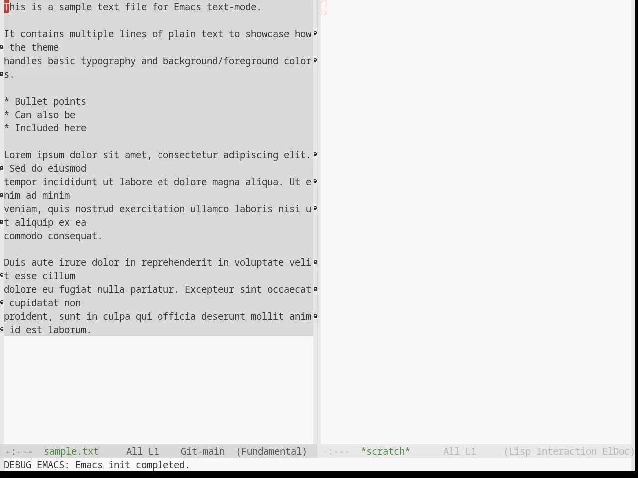 Base16 Mexico Light Theme in fundamental-mode