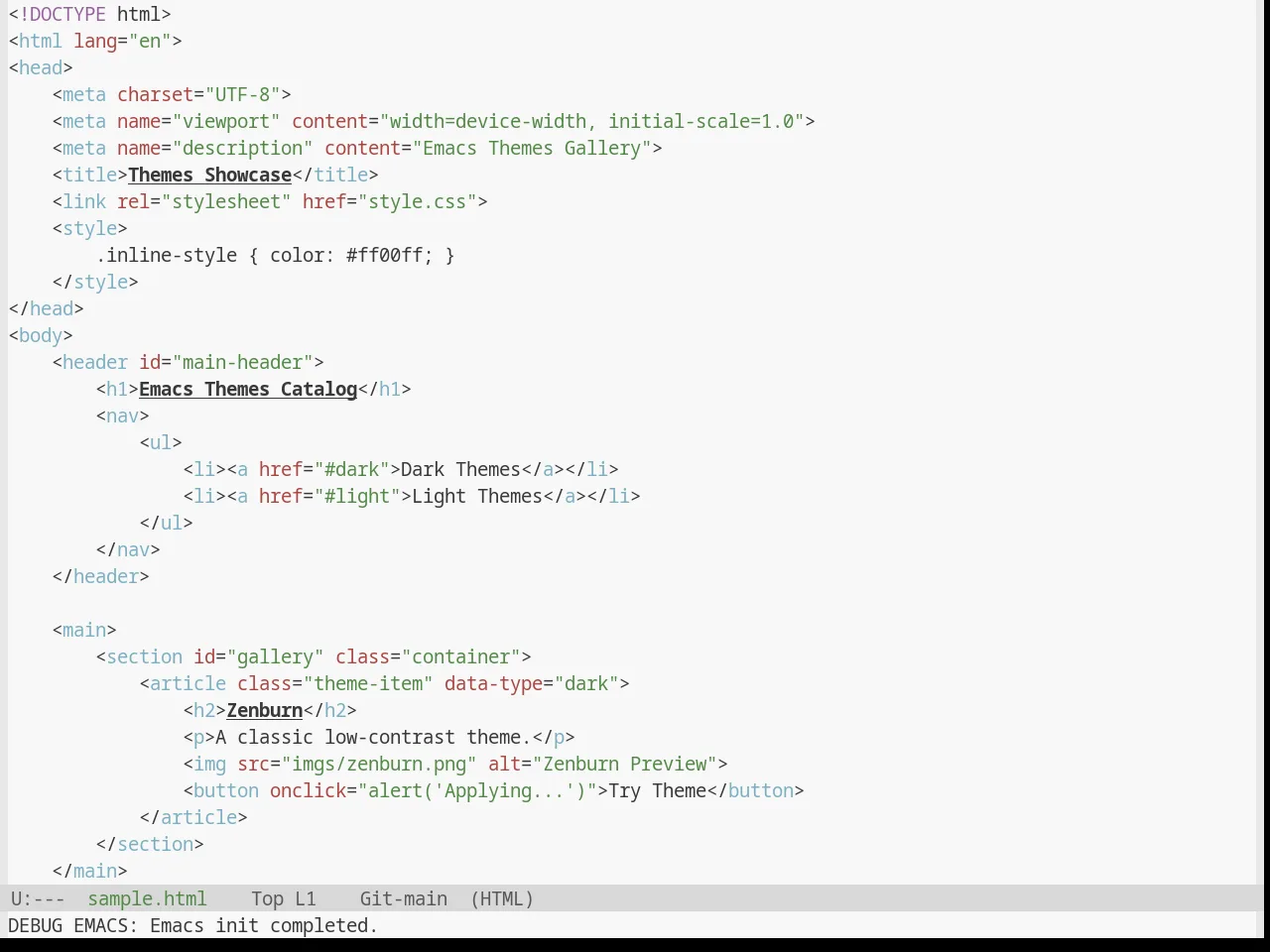 Base16 Mexico Light Theme in html-mode