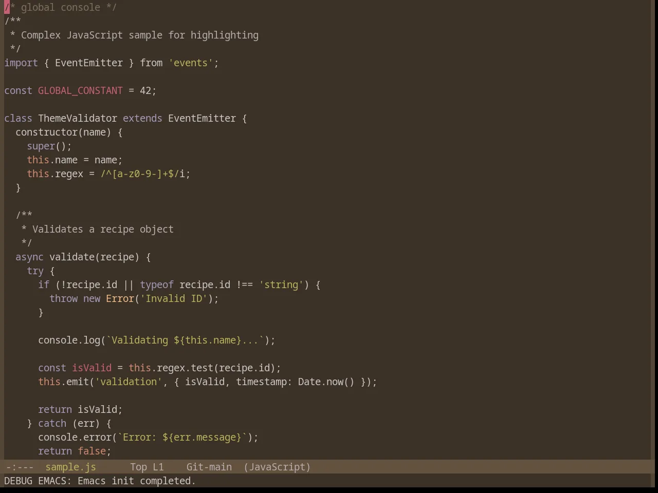 Base16 Mocha Theme in javascript-mode