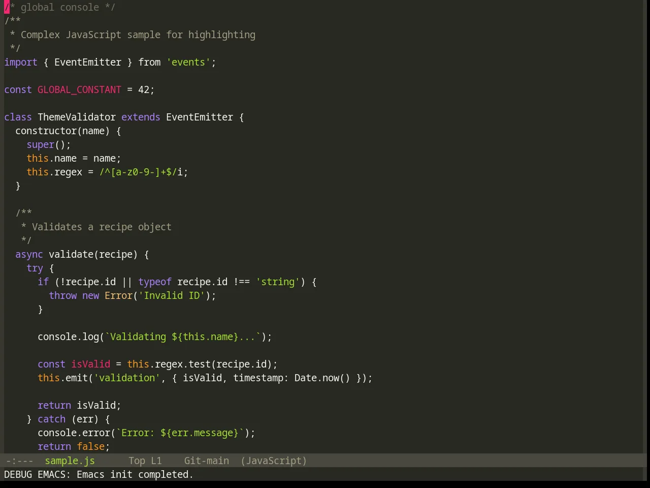 Base16 Monokai Theme in javascript-mode