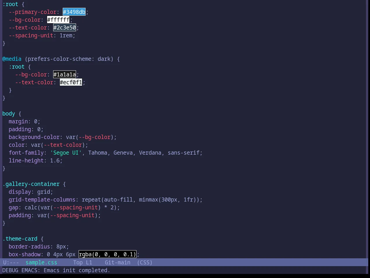 Base16 Moonlight Theme in css-mode