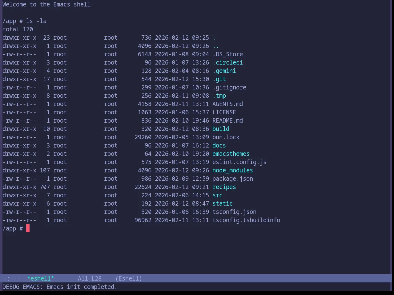 Base16 Moonlight Theme in eshell