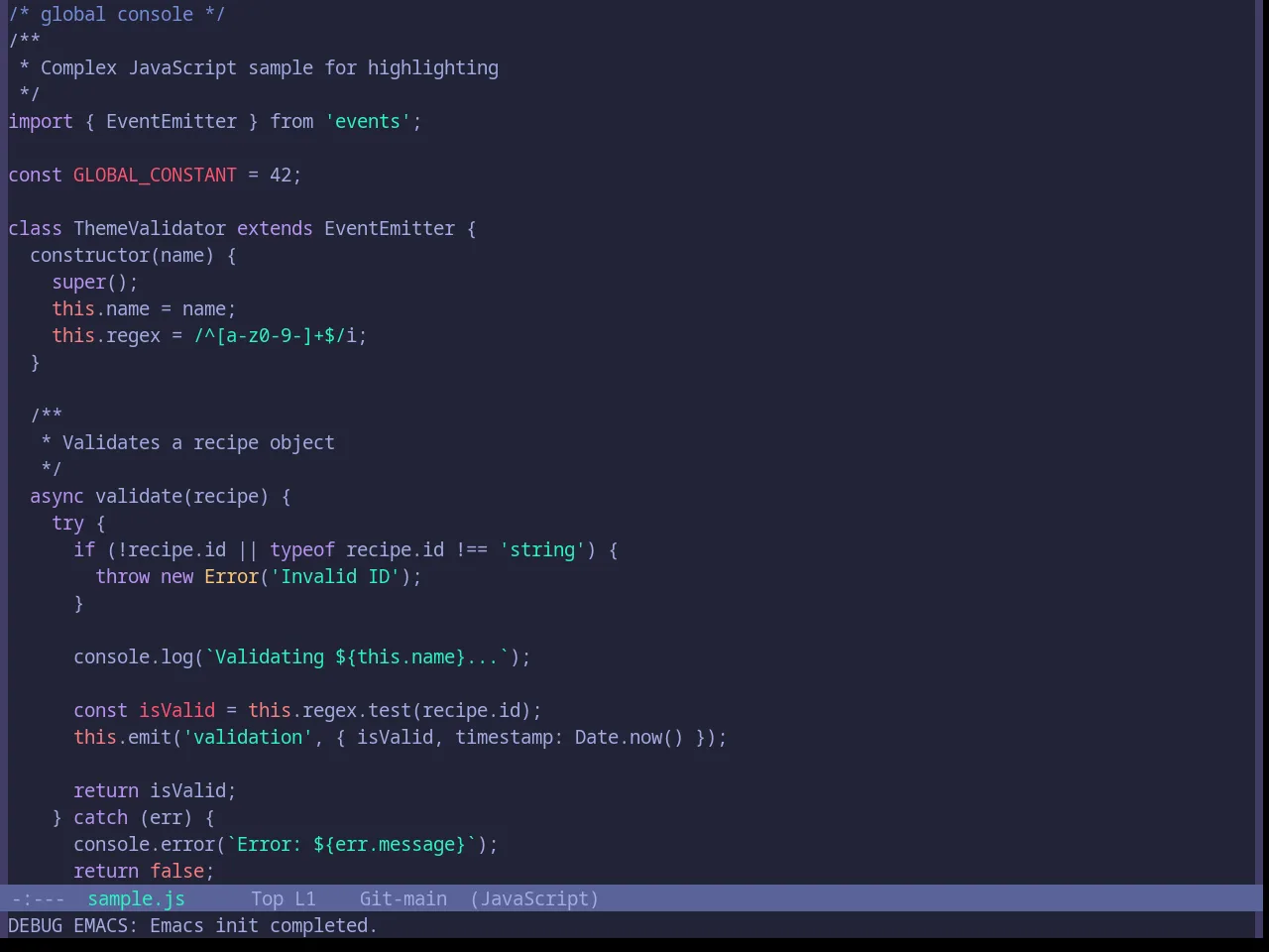 Base16 Moonlight Theme in javascript-mode