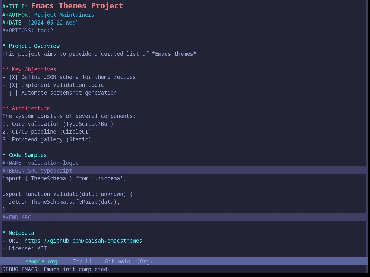 Base16 Moonlight Theme in org-mode