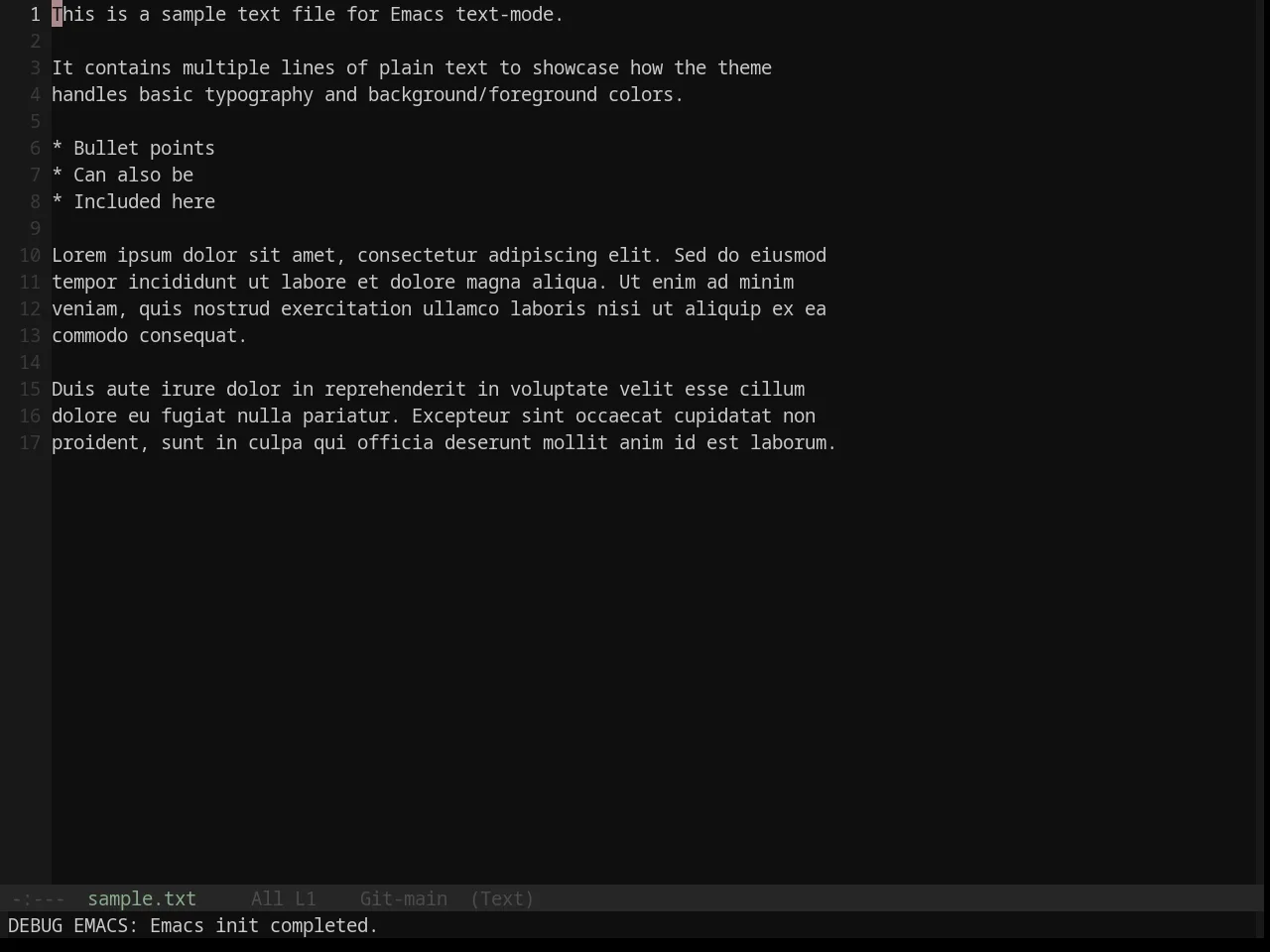 Base16 Mountain Theme in text-mode