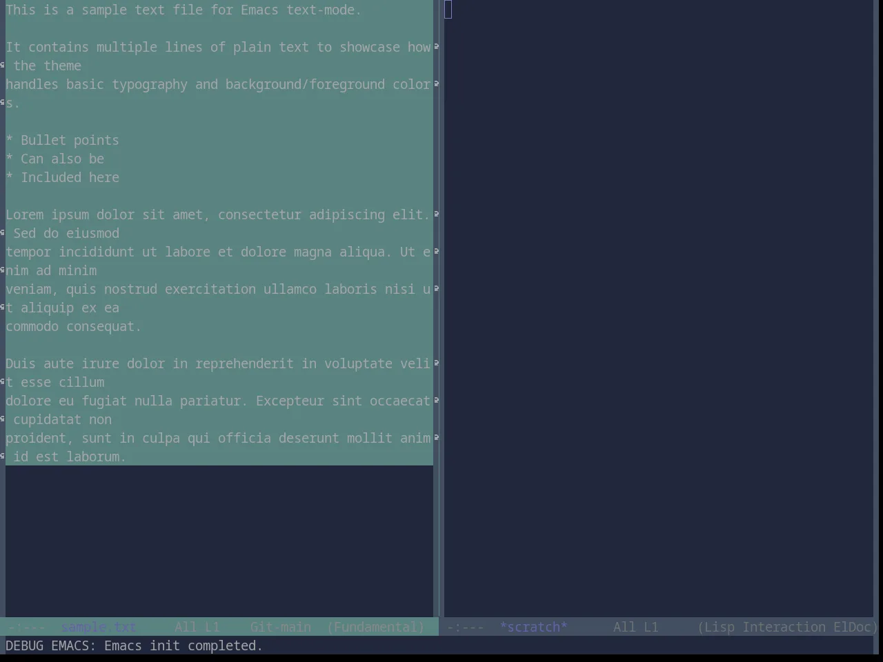 Base16 Nebula Theme in fundamental-mode