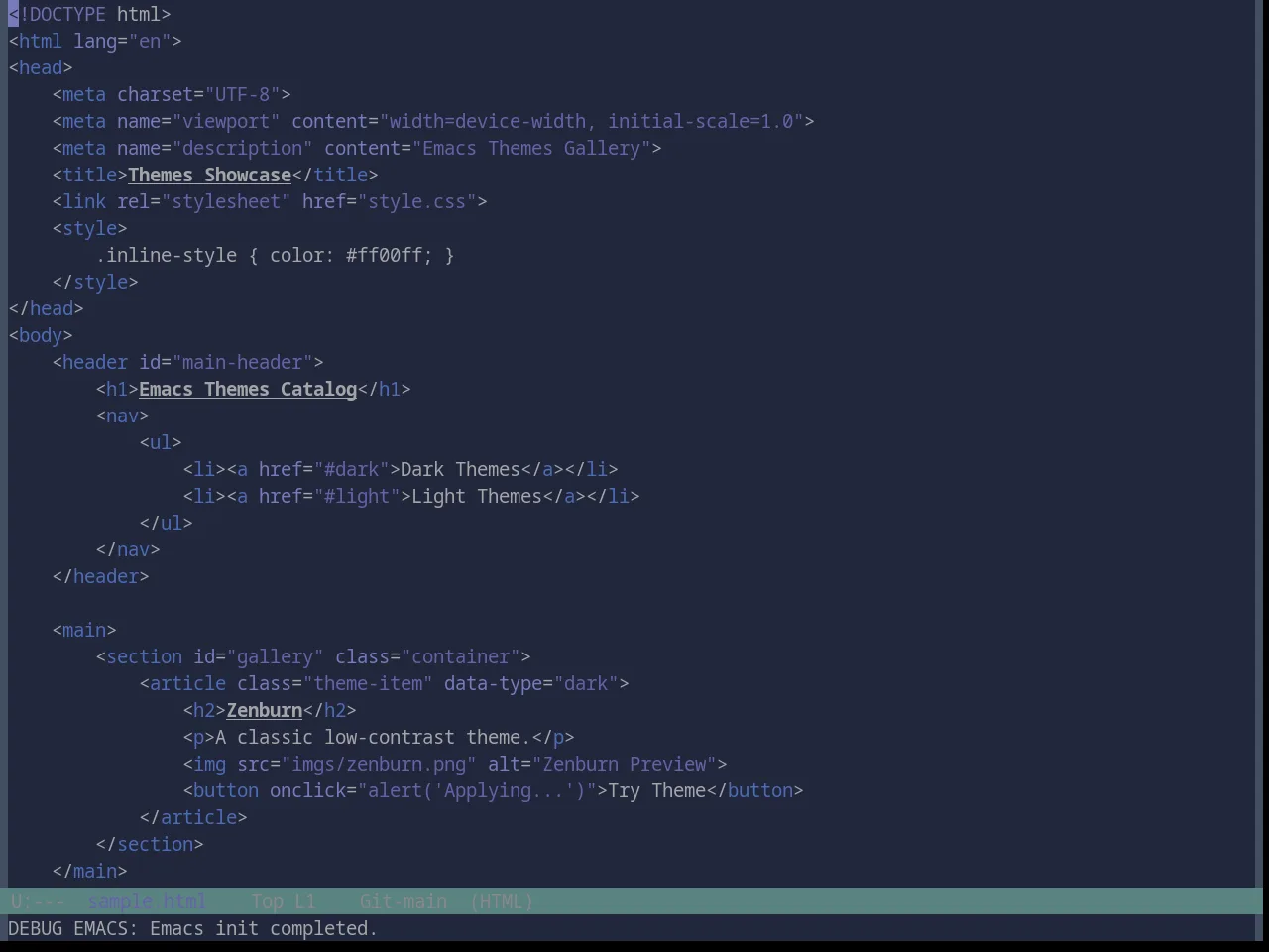 Base16 Nebula Theme in html-mode