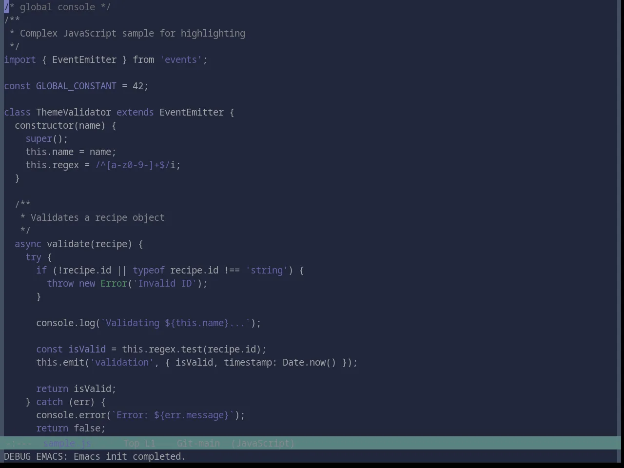 Base16 Nebula Theme in javascript-mode