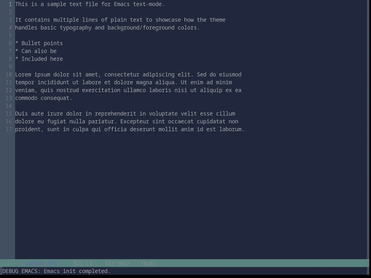 Base16 Nebula Theme in text-mode
