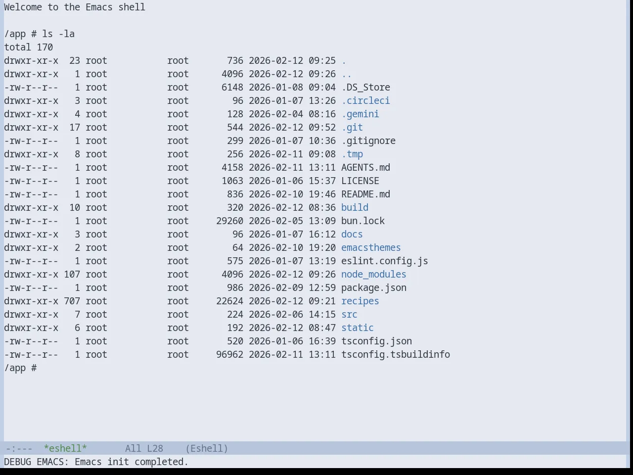 Base16 Nord Light Theme in eshell