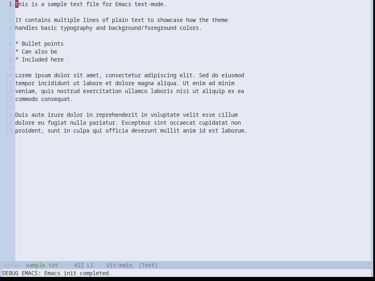 Base16 Nord Light Theme in text-mode