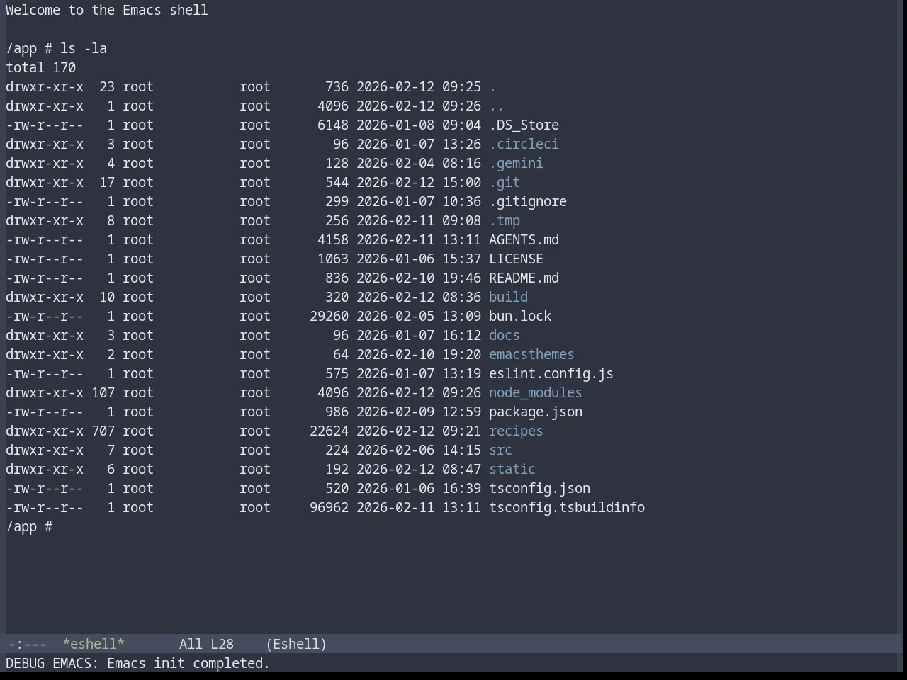 Base16 Nord Theme in eshell