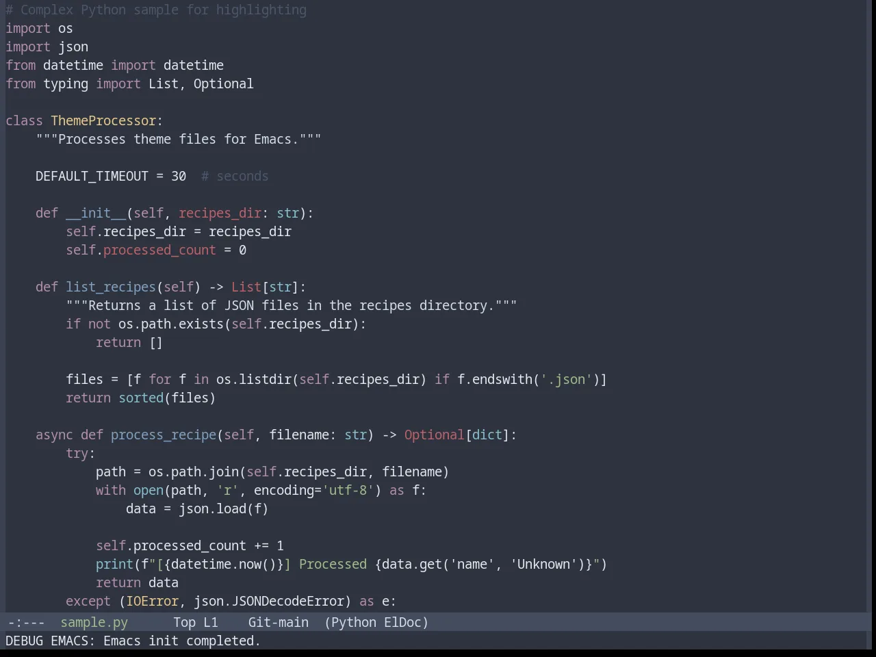 Base16 Nord Theme in python-mode